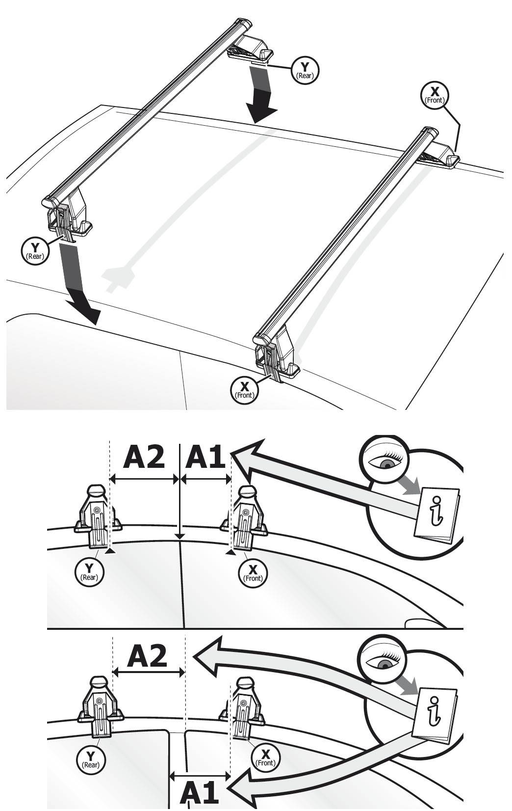 Dachträger Menabo Tema kompatibel mit für BMW 5er F11 Touring (Kombi 5 Türer) 2010-2016