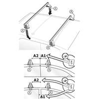 Dachträger Menabo Tema kompatibel mit für Opel Agila ohne Reling 2007-2015 Stahl Dachträger Menabo Tema kompatibel mit für Opel Agila ohne Reling 2007-2015 Stahl