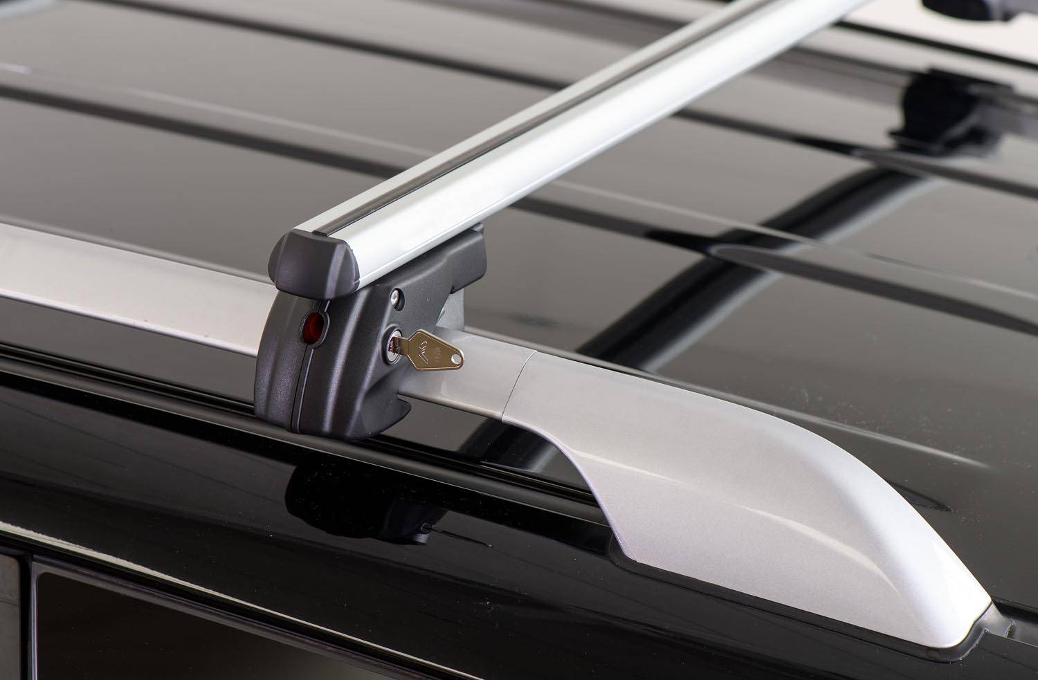 Dachbox VDPMAA320 320 Liter abschließbar schwarz matt + Dachträger Sherman kompatibel mit für Peugeot 407 Station Wagon 04-12