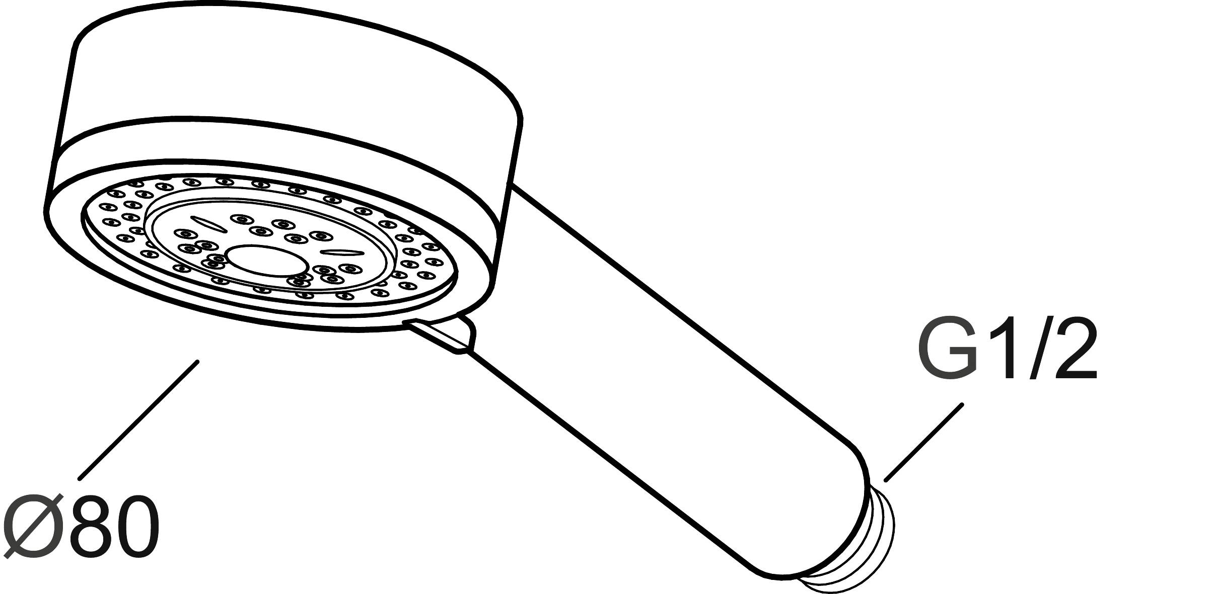 Mora Izzy S1 Handbrause Chrom
