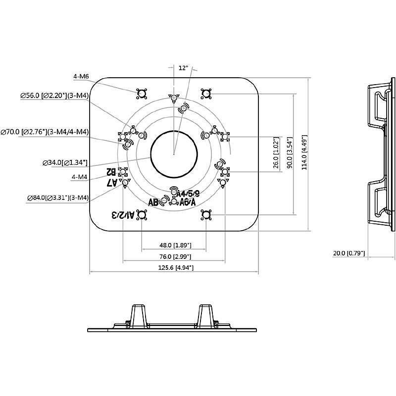 Dahua PFA152-E-B Masthalterung, schwarz, Halterung, Zubehörartikel | Anwendung: Videoüberwachung | Farbe: Schwarz