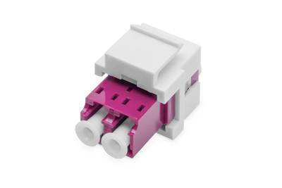 DIGITUS - LWL LC/LC-Duplex-Kupplung, Multimode-OM4, Keystone-Modul