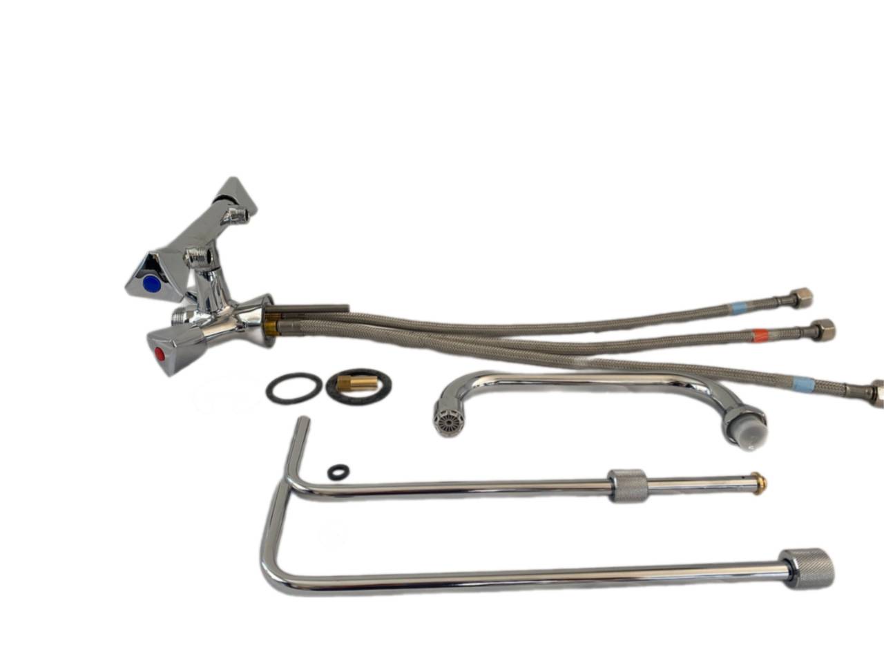 Wasserarmatur - Mischbatterie „BRUSE“ für 2 Becken Niederdruck