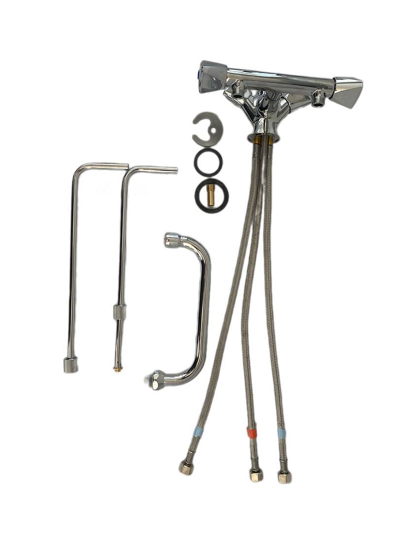 Wasserarmatur - Mischbatterie „BRUSE“ für 2 Becken Niederdruck