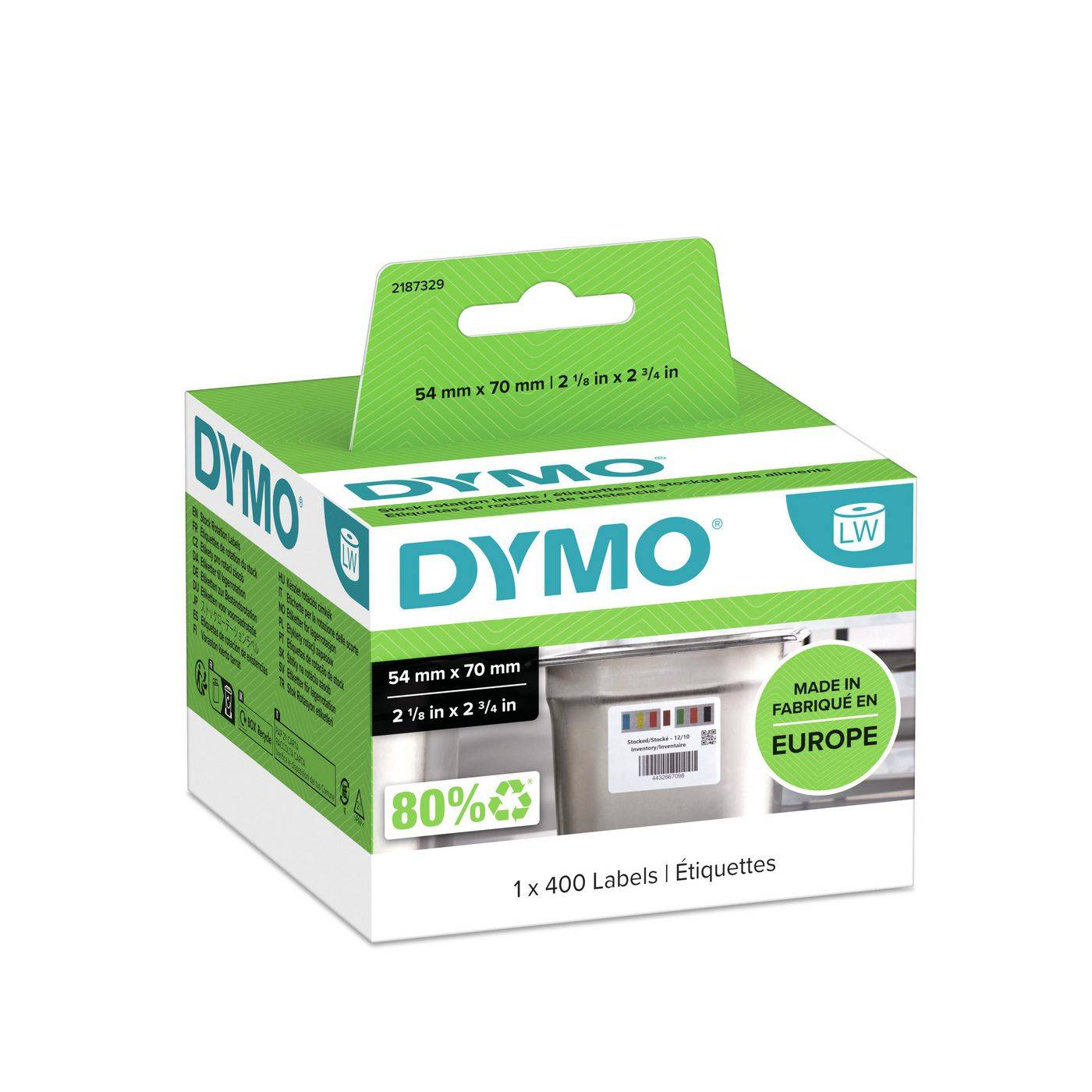 Dymo DY LW 2-3/4iX2-1/8i 70X54MM DOW LBL FSC with color bars - Die Warenrotation