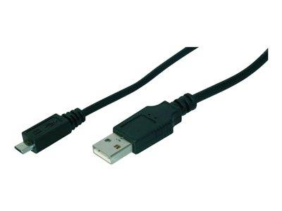 DIGITUS USB 2.0 Anschlusskabel Typ A -mikro B St/St 1.0m sw Multimedia-Technik USB-Kabel