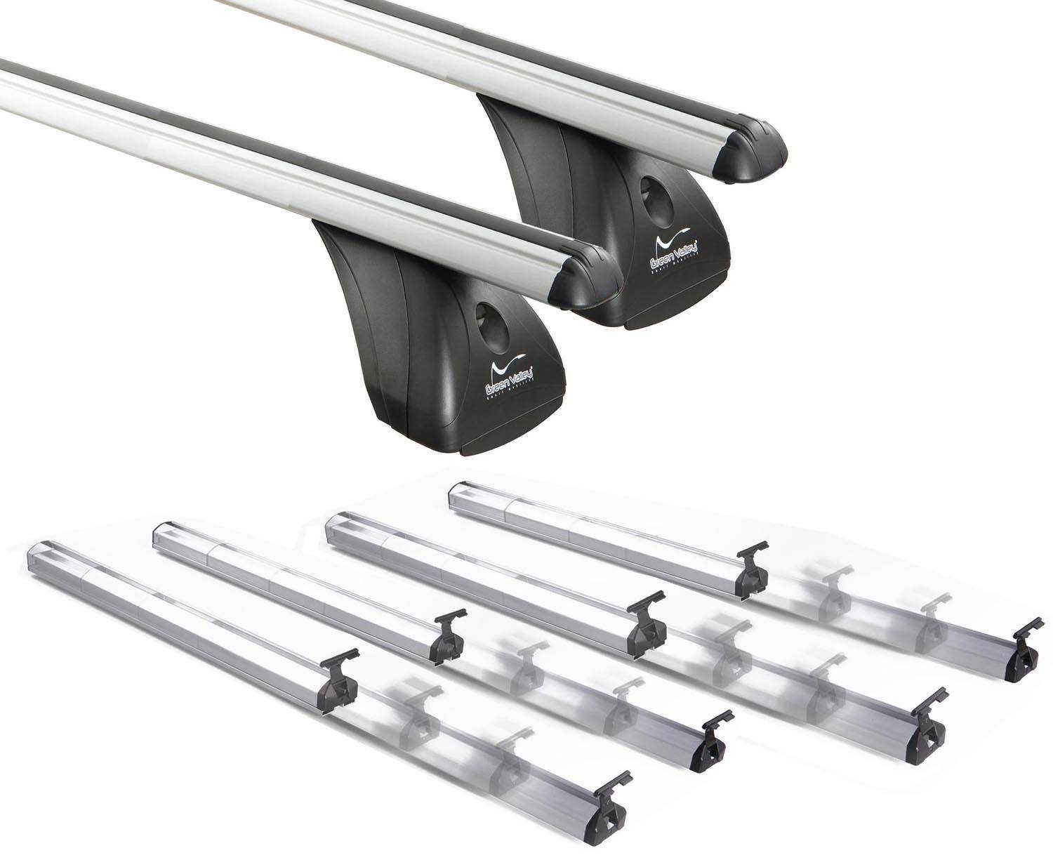 Alu Dachträger VDP VDP Fix&Slide Duo kompatibel mit für Audi A6 (4Türer) 05/2004-03/2011