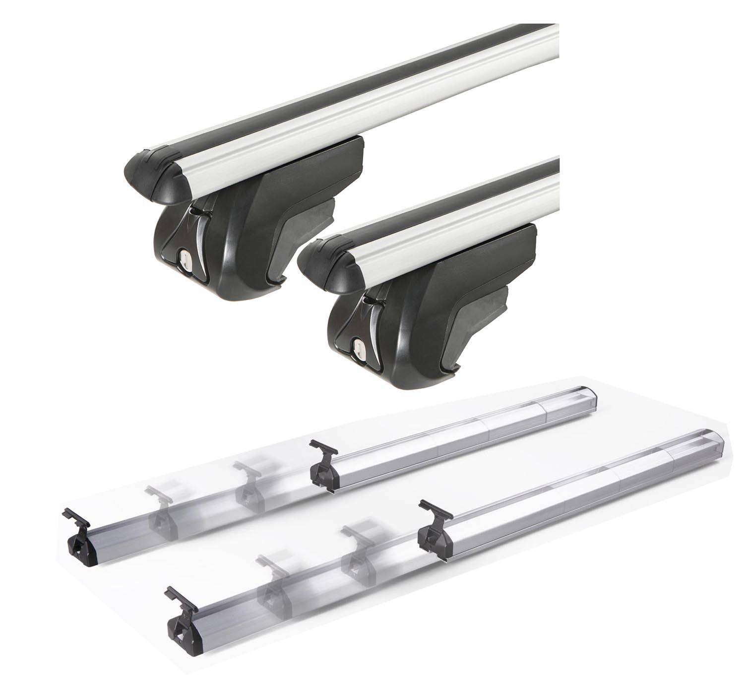 Alu Relingträger VDP CC Fix&Slide kompatibel mit für Jeep Cherokee KK (5Türer) ab 2008