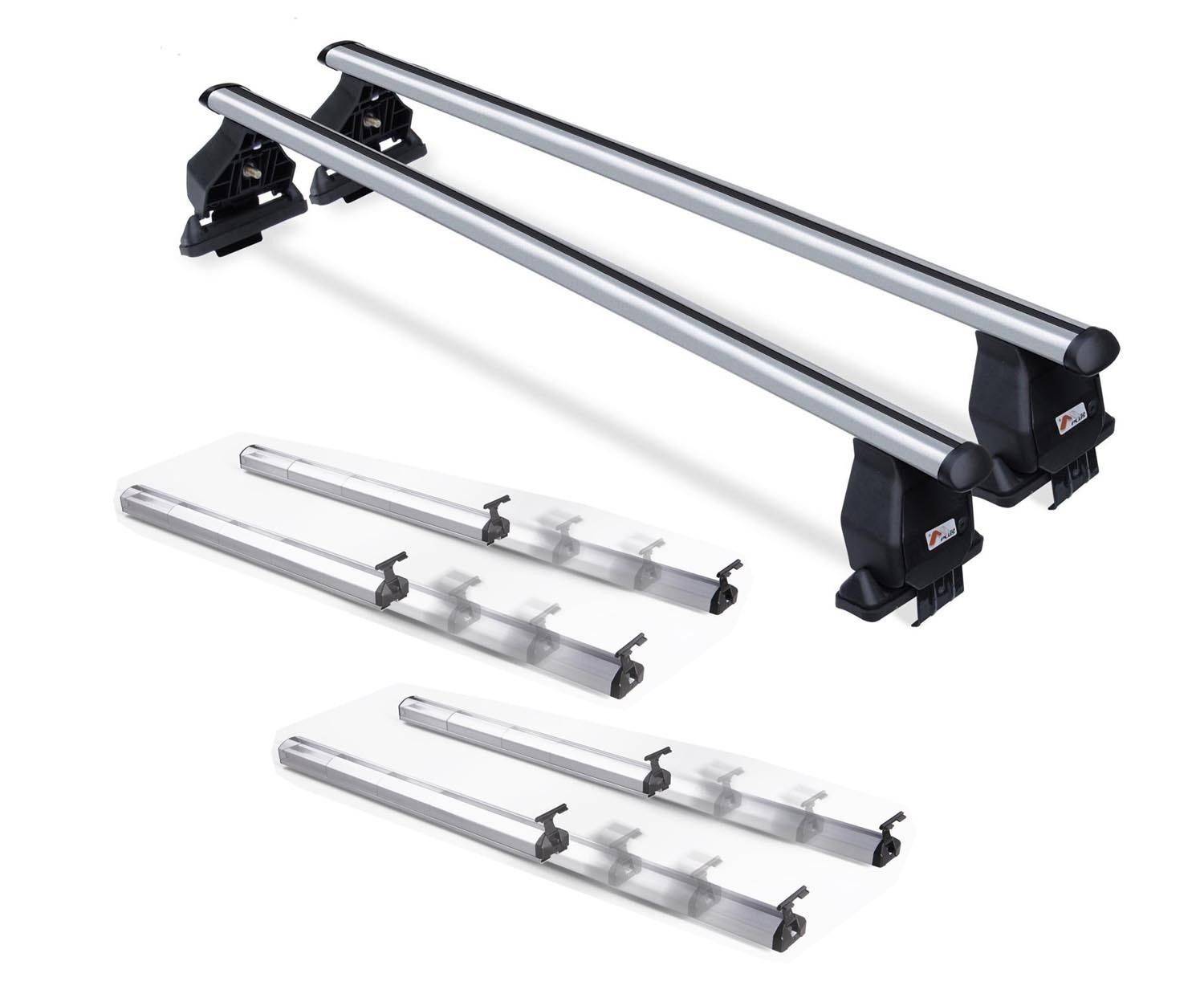 Dachträger VDP Tema Fix&Slide Duo kompatibel mit für Skoda Superb 2001-2008 Alu