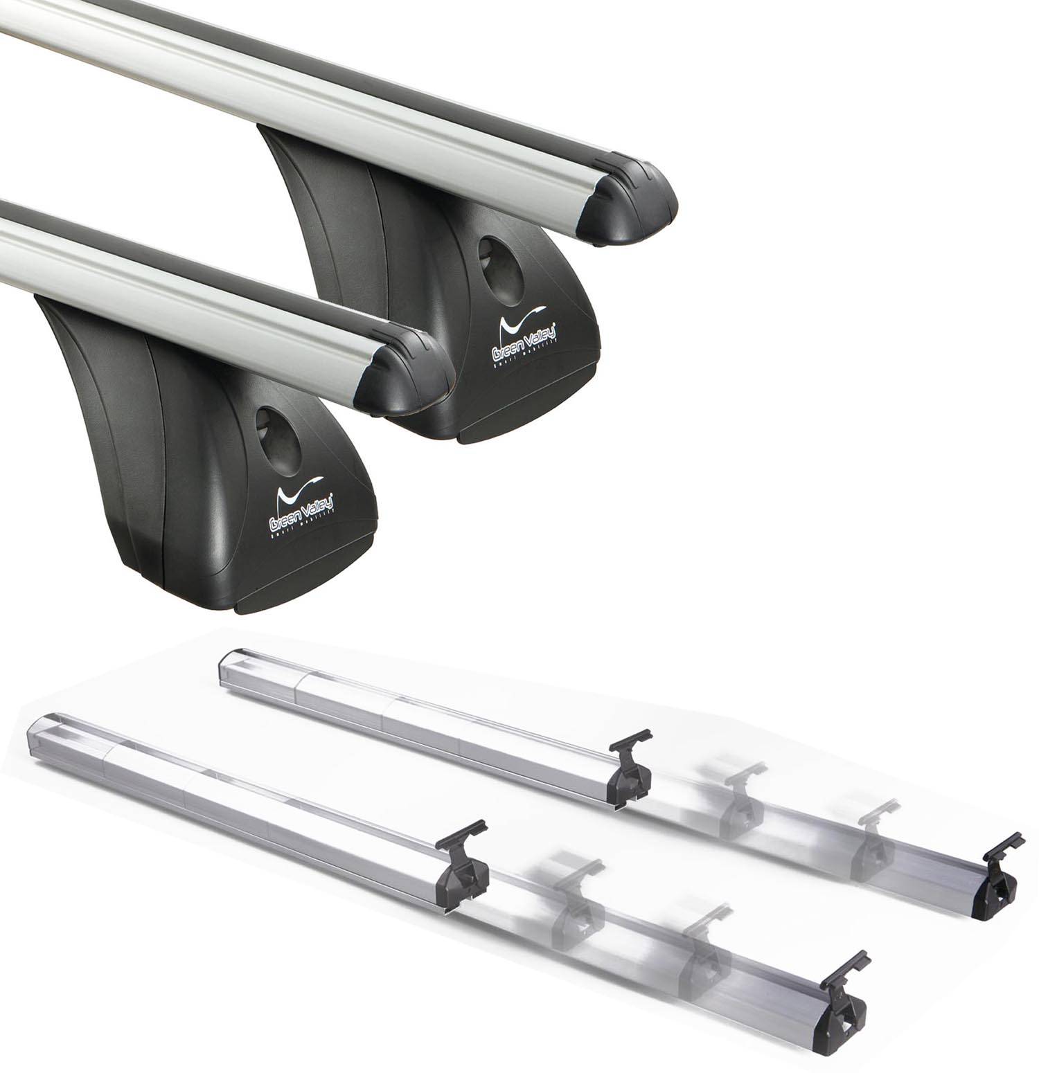 Alu Dachträger VDP VDP Fix&Slide kompatibel mit für Renault Modus (Steilheck 5 Türer) ab 12/04