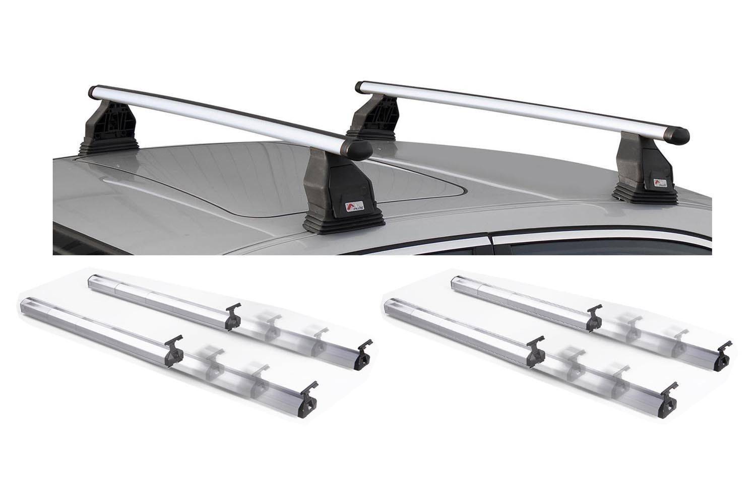 Dachträger VDP Tema Fix&Slide Duo kompatibel mit für Mercedes B-Klasse W246 (5 Türer) ab 2012 Alu