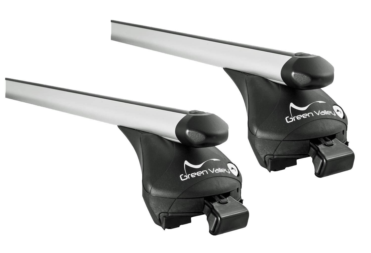 Relingträger Quick Alu kompatibel mit für Audi A3 Sportback ab 2004 aufliegende Reling