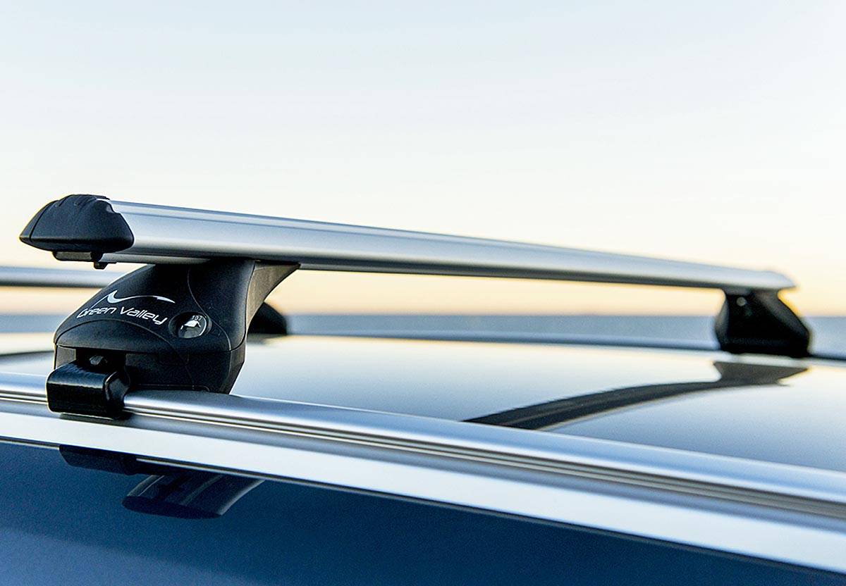 Relingträger Quick Alu kompatibel mit für Jaguar F-Pace ab 2016 bis aufliegende Reling