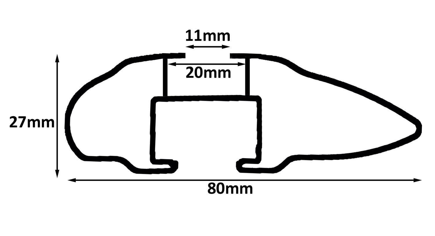 Alu Relingträger VDP R008-120 kompatibel mit für Honda Accord Tourer CM 03-08 abschliessbar
