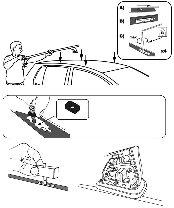 Dachträger VDP VDP Fix&Slide kompatibel mit für Mazda 5 (Steilheck 5 Türer) ab 01/2010