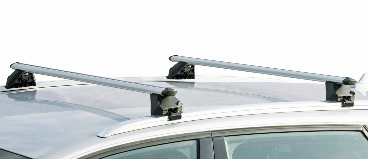 VDP Skibox JUEASY300 300Ltr schwarz + Relingträger CRV107A kompatibel mit für Mercedes E-Klasse Kombi 5 Türer ab 2017