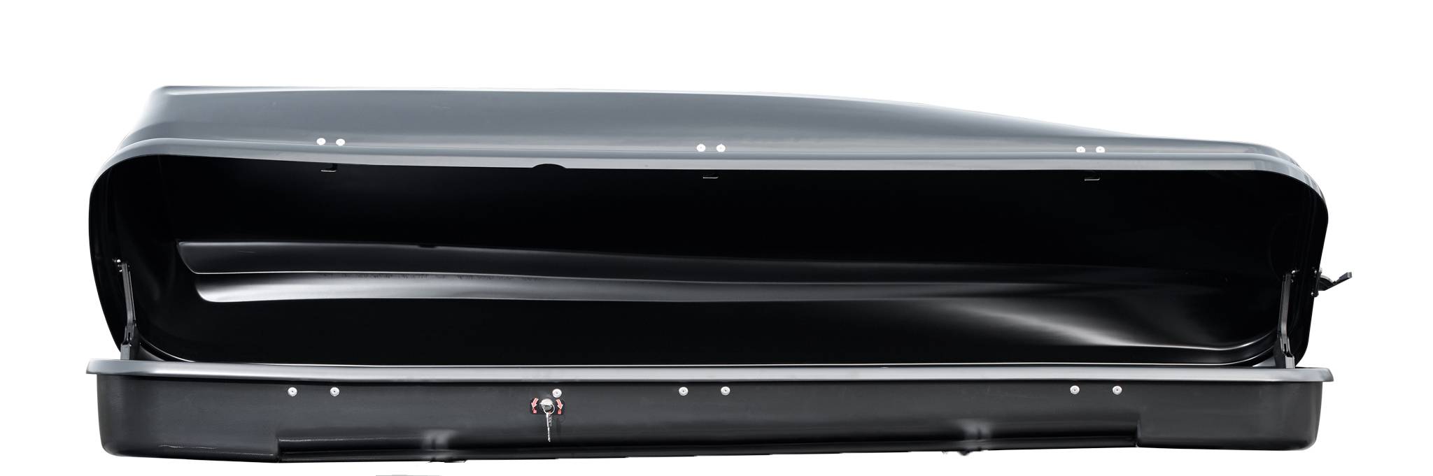 Skibox VDPFL460 460Ltr schwarz glänzend + Alu Relingträger VDP004L kompatibel mit für Renault Laguna Grand Tour KG 01-07