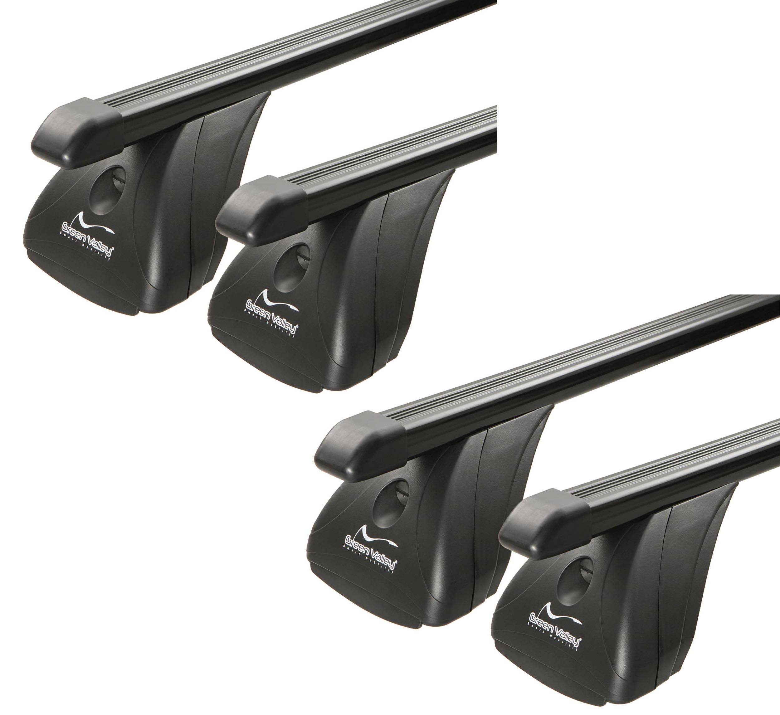 Dachbox VDPMAA580 580Ltr Duo beidseitig aufklappbar abschließbar + 4 Stangen Dachträger AURILIS VDP kompatibel mit für VW kompatibel mit für VW T5