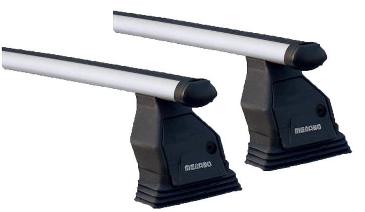 Skibox JUEASY300 300Ltr schwarz + Dachträger Menabo Tema kompatibel mit für Fiat Croma 2005-2010