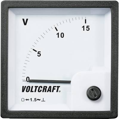 Voltcraft AM-72x72/15V Analog-Einbaumessgerät AM-72x72/15V 15 V Drehspule (AM-72x72/15V)