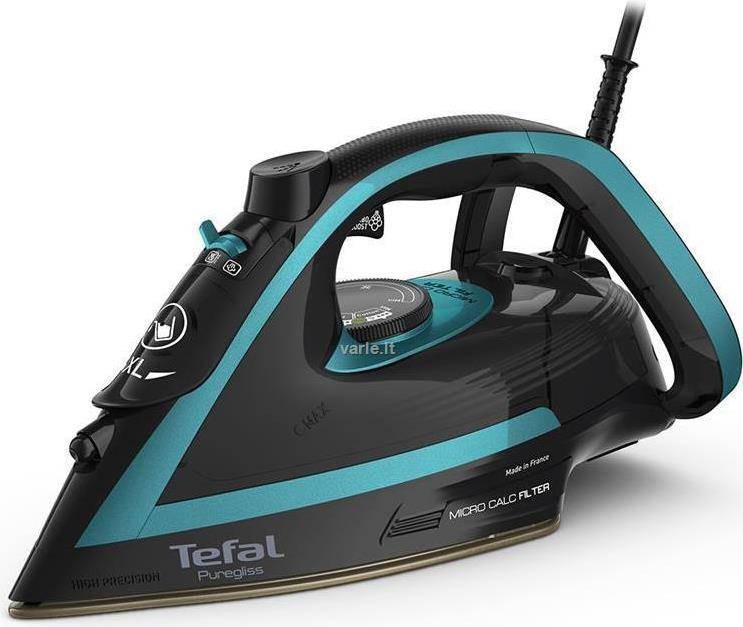 Tefal Puregliss FV8066E0 Bügeleisen Trocken- & Dampfbügeleisen Durilium AirGlide Autoclean soleplate 3000 W Schwarz