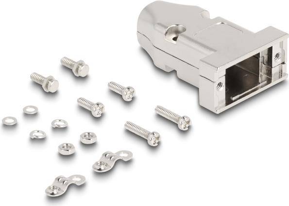 Delock D-Sub 9-poliges Steckergehäuse - male / female - with strain relief