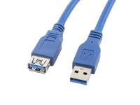 Lanberg CA-US3E-10CC-0018-B - 1,8 m - USB A - USB A - 600 Mbit/s - Blau