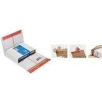 ColomPac Universal-Versandverpackung, weiß, DIN B5 mit Selbstklebeverschluss, zusätzlicher Selbstklebever-