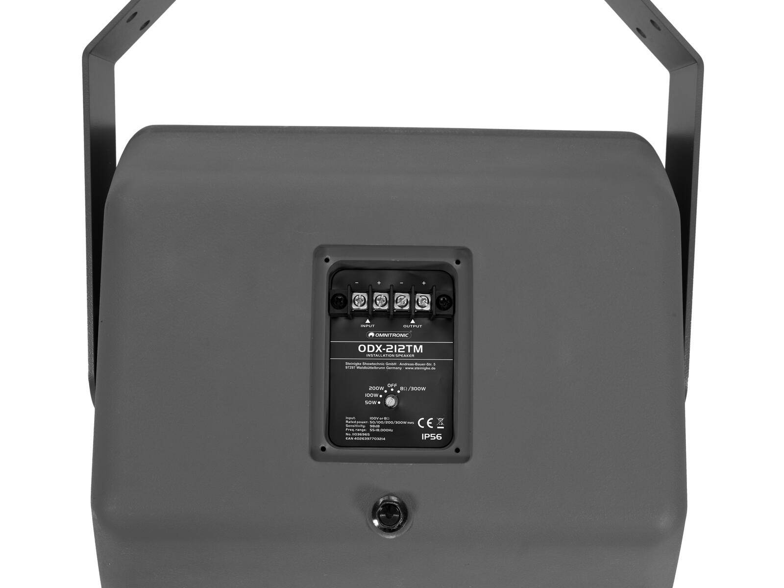 OMNITRONIC ODX-212TM Installationslautsprecher 100V dunkelgrau