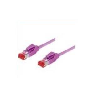 Patchkabel S/FTP, PiMF, Cat 6, erikaviolett, 2,0 m halogenfrei, mit Draka-Kabel und Hirosesteckern TM21 (bisherige