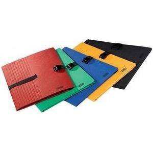 ELBA Dokumentenmappe CLIP'N GO, DIN A4, aus Karton, bordeaux vergrößerbar, Textilverschluss