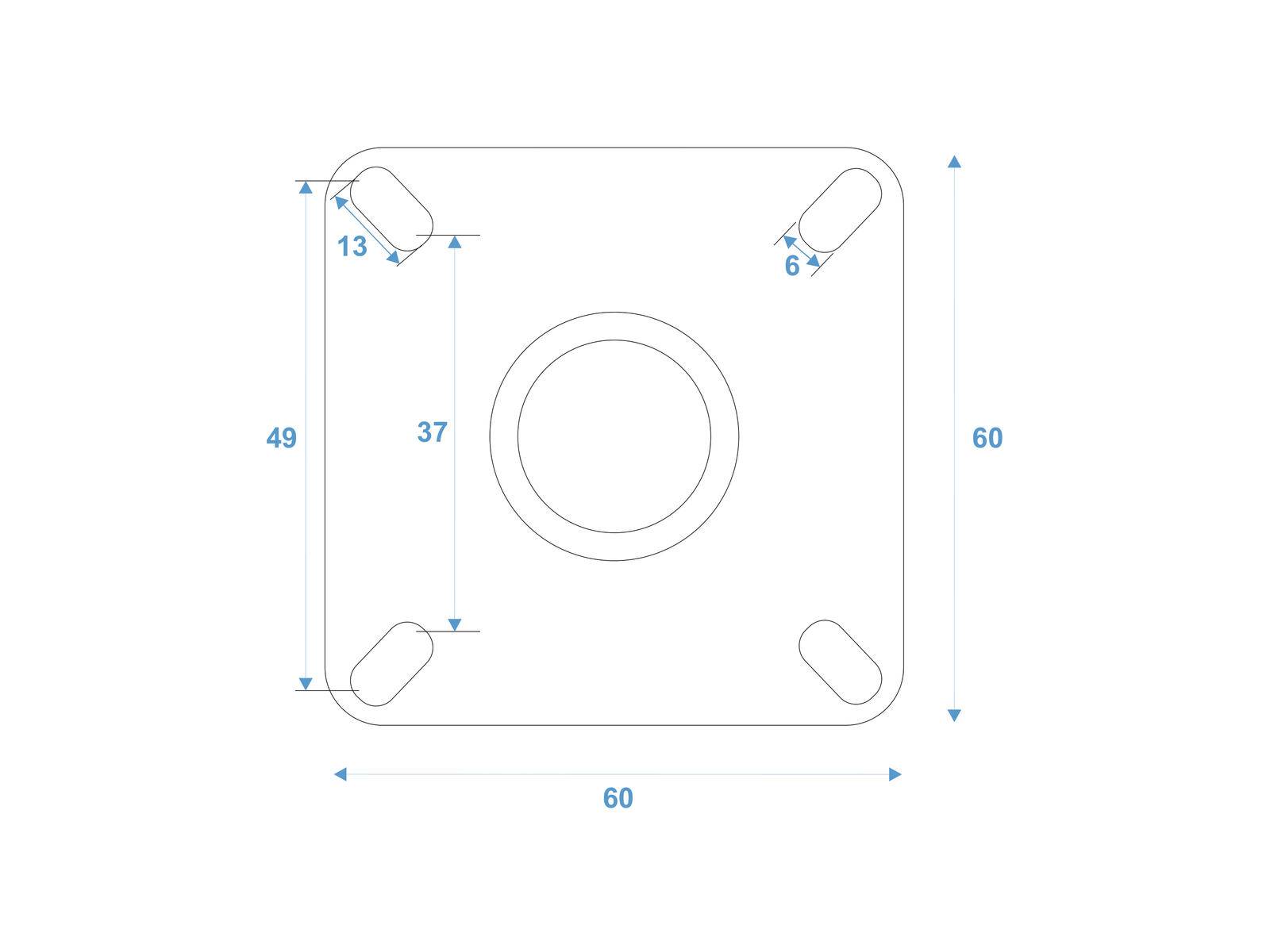 ROADINGER Lenkrolle 75mm grau