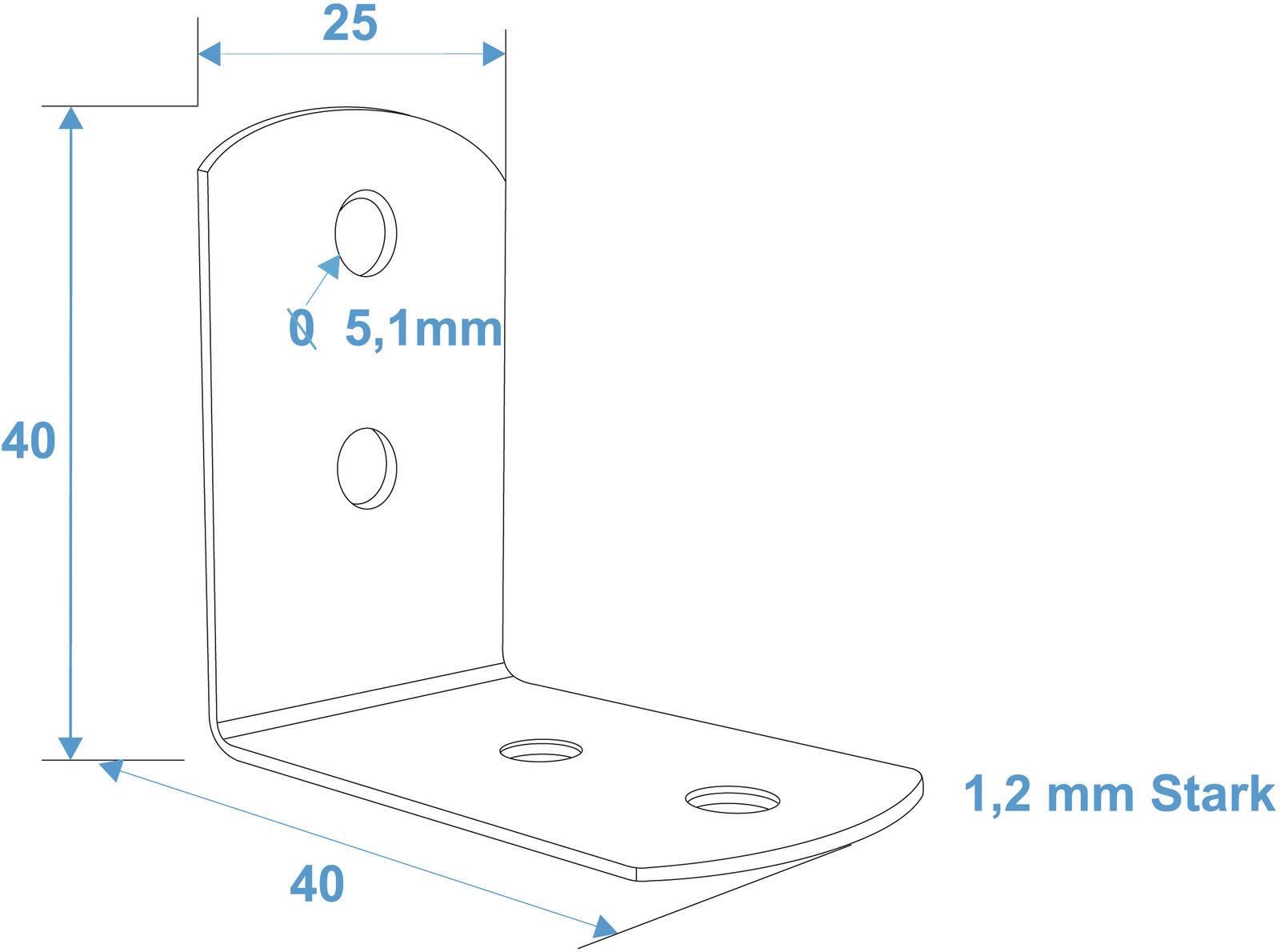 ROADINGER Eckverstrebung 25x40mm