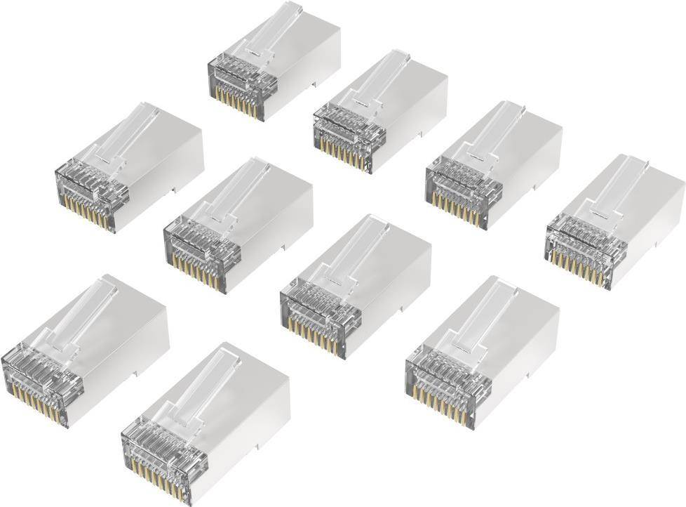 Hama Netzwerkstecker, CAT-6a, 10 Gbit/s, geschirmt, 10 Stück (00300028)