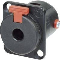 Neutrik Klinken-Steckverbinder 6.35 mm Flanschbuchse, Kontakte gerade Polzahl: 2 Mono Schwarz NJ3FP6CBAG 1 St