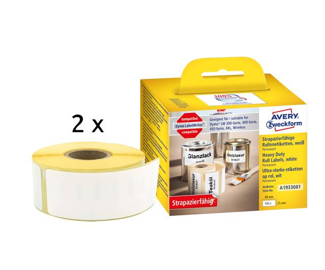 Rollen-Etiketten, Avery A1933081