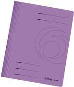 herlitz Schnellhefter easyorga, DIN A4, Manilakarton, lila 240 g-qm, gebrauchsfertig gefaltet, Metelldeckleiste,