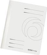 herlitz Schnellhefter easyorga, DIN A4, Manilakarton, weiß 240 g-qm, gebrauchsfertig gefaltet, Metelldeckleiste,