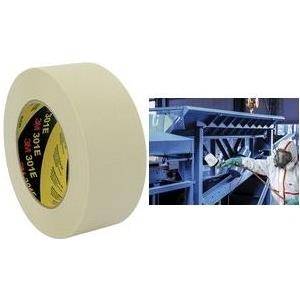 3M Krepp-Klebeband 301E, 18 mm x 50 m, Papier, beige Der Industrieprofi für Lackierarbeiten, einsetzbar für
