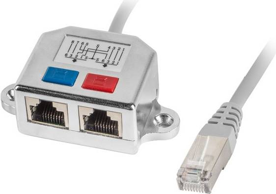 Lanberg Netzwerk-Splitter - RJ-45 (M) zu RJ-45 (W)