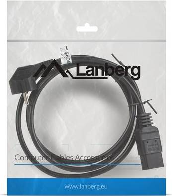 Lanberg CA-C19C-10CC-0018-BK Stromkabel Schwarz 1,8 m CEE7/7 C19-Koppler (CA-C19C-10CC-0018-BK)