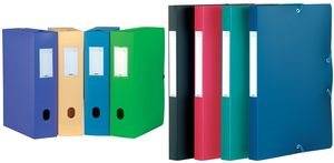 ELBA Sammelbox Memphis, Füllhöhe: 100 mm, DIN A4, rot aus PP, Stärke: 0,7 mm, mit beschriftbarem Rückenschild und