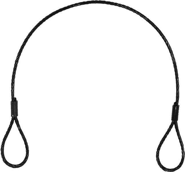 EUROLITE Stahlseil (SC) 400x3mm schwarz ohne Verbinder (58010419)