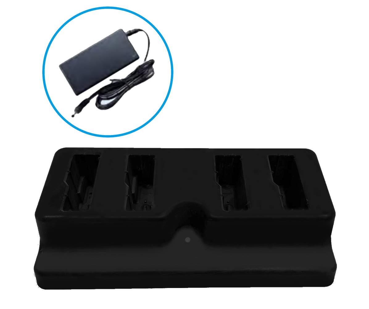 UNITECH WD200 4-Slot Terminal Charging Cradle with power adapter supply 1010-900031G