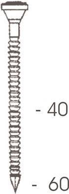 BeA Ankernagel R20 4,0x60mm ge- rillt DIN1052 TFK III VE=1000 (Pack mit 1000 St) (10401174)