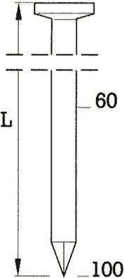 BeA Rundkopfnagel R20 3,1x80mm in Streifen blk/glatt VE=3000Stk (Pack mit 3000 St) (10400044)