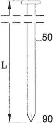 BeA Coilnagel Typ BDC 2,5x50mm blank/ glatt VE=9000 Stk (Pack mit 9000 St) (10500429)