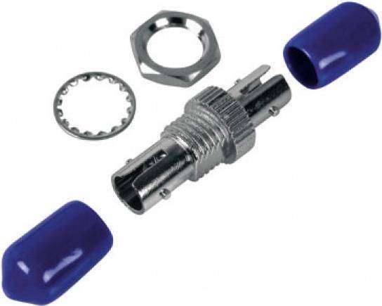 LWL Kupplung ST/ST, Simplex, Single-/Multimode, Metall-Gehäuse mit Keramik-Ferrule (90700)