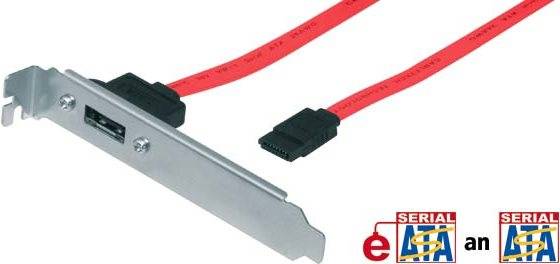 eSATA Slotadapter, 1 Port Führt den internen SATA Anschluss des Controllers nach außen (30696)