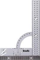 Ein glänzendes Metallwinkel mit Durchbohrungen, aufrecht positioniert.